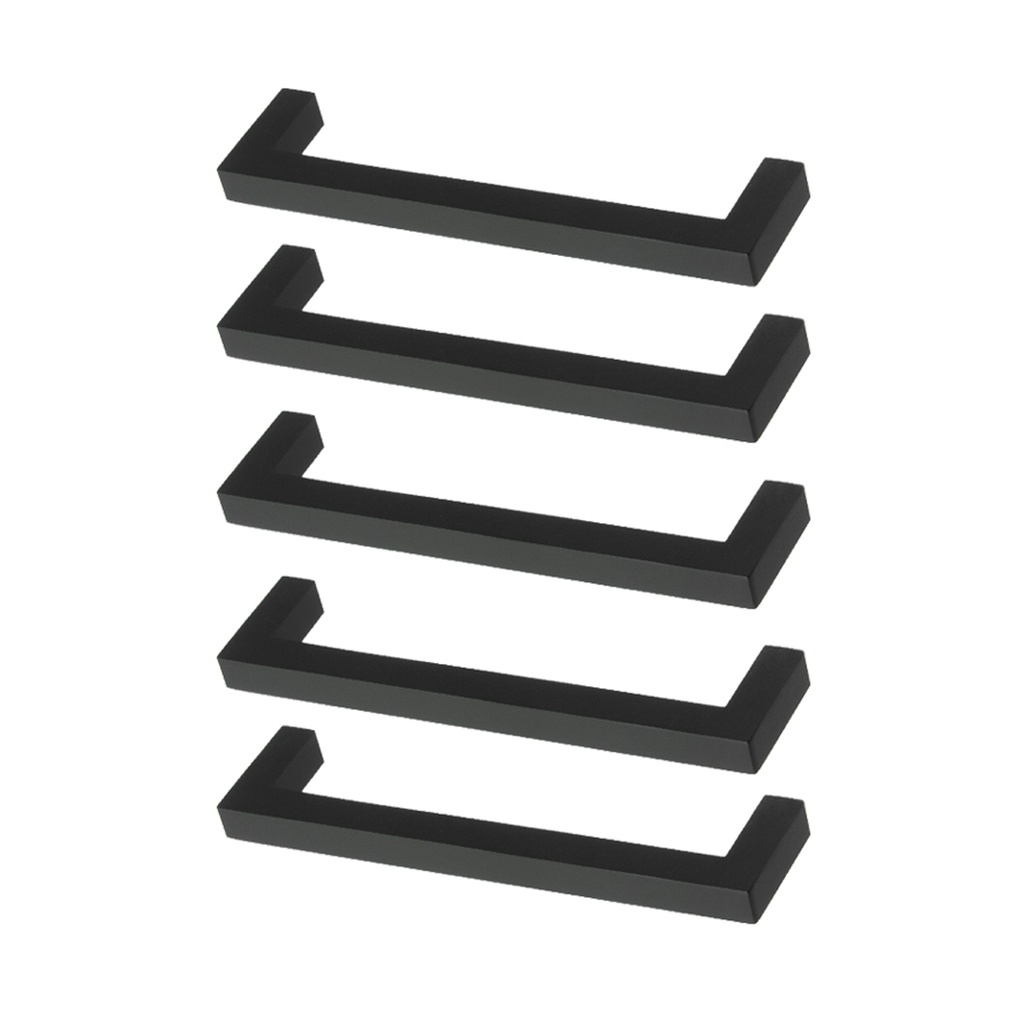 MANIJA "U" RECTA NEGRO 10x160mm PACK X 5u.
