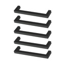 MANIJA "U" RECTA NEGRO 10x160mm PACK X 5u.