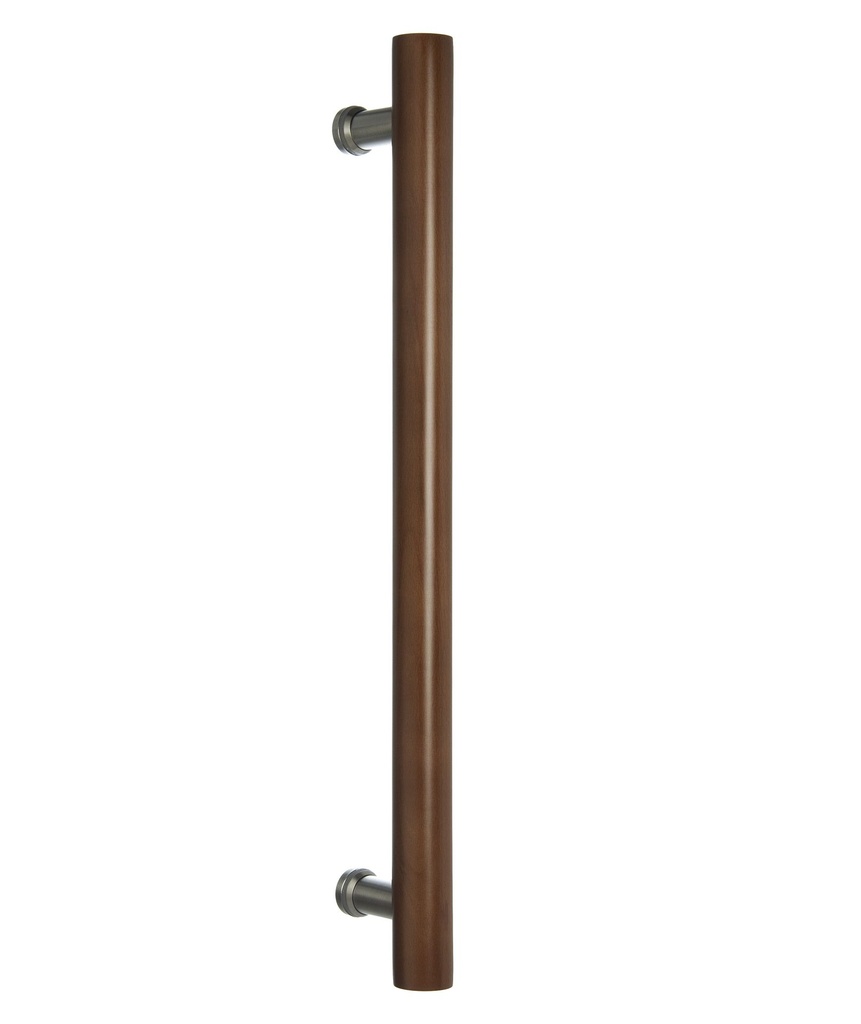 MANIJON SIMPLE MADERA Ø 38x600mm ROBLE OSCURO x1u.