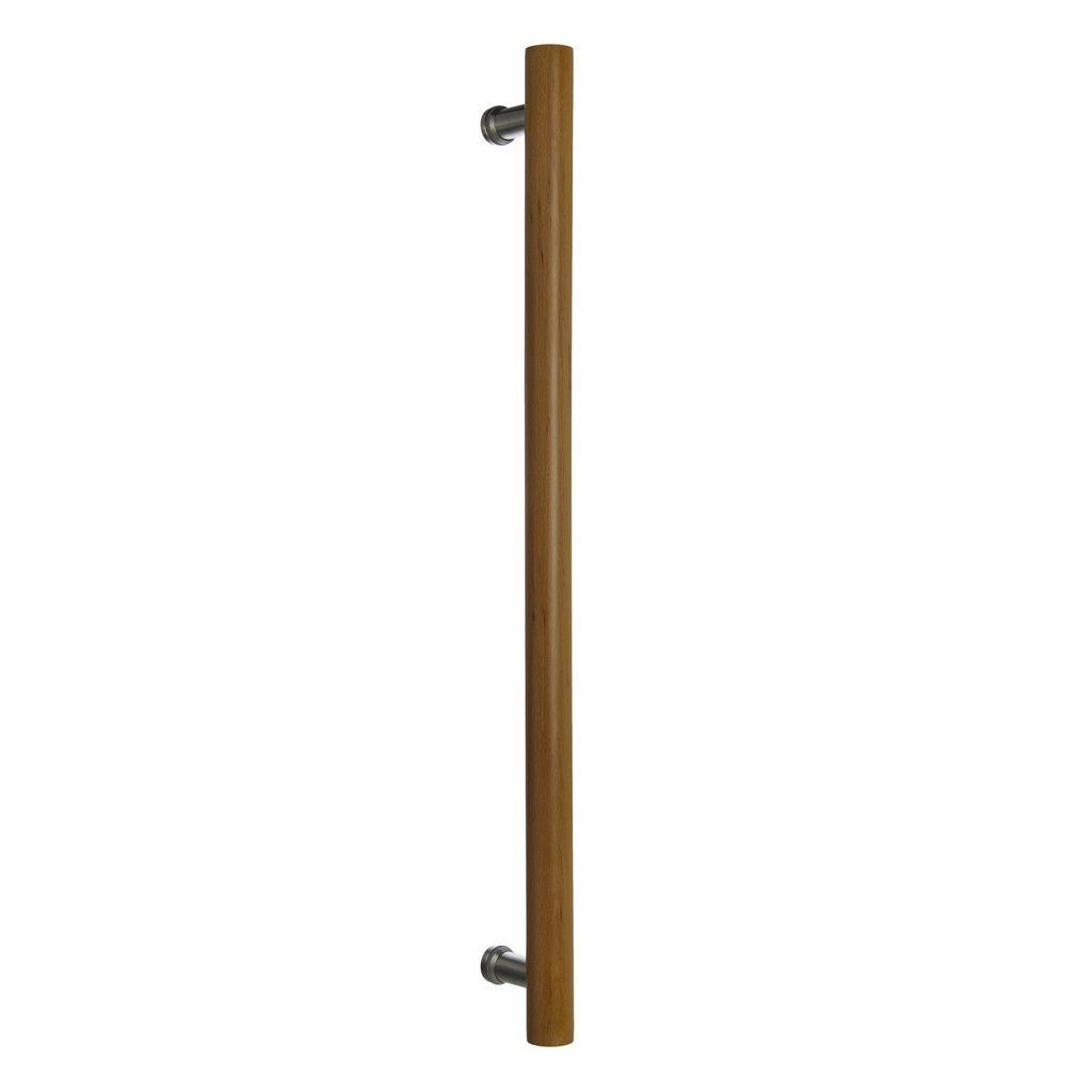 MANIJON SIMPLE MADERA Ø 38x800mm ROBLE OSCURO x1u.