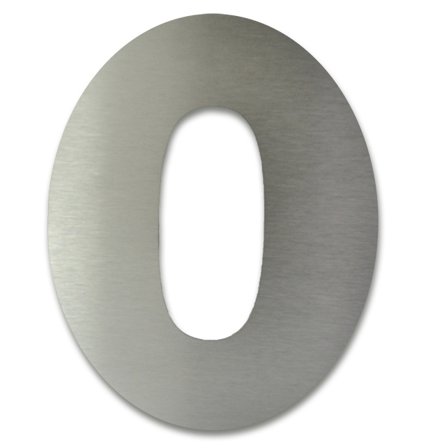 NUMERO CLASICO 0 DE 150 MM ACERO INOXIDABLE