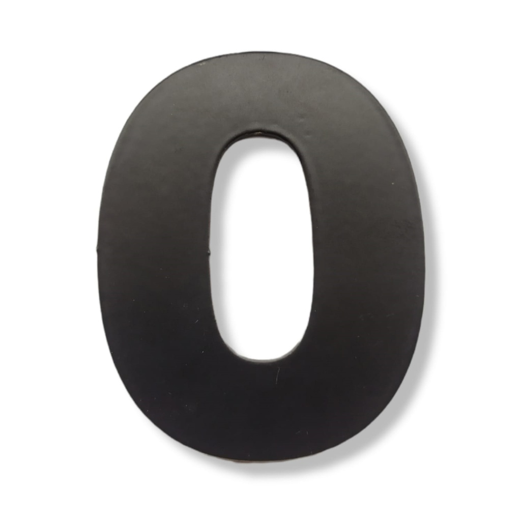 NUMERO CLASICO 0 DE 150 mm NEGRO x1u.