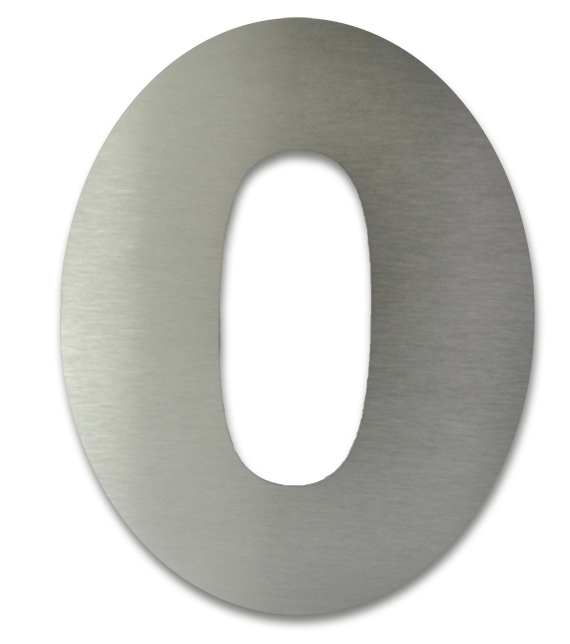 NUMERO CLASICO 0 DE 250 MM ACERO INOXIDABLE