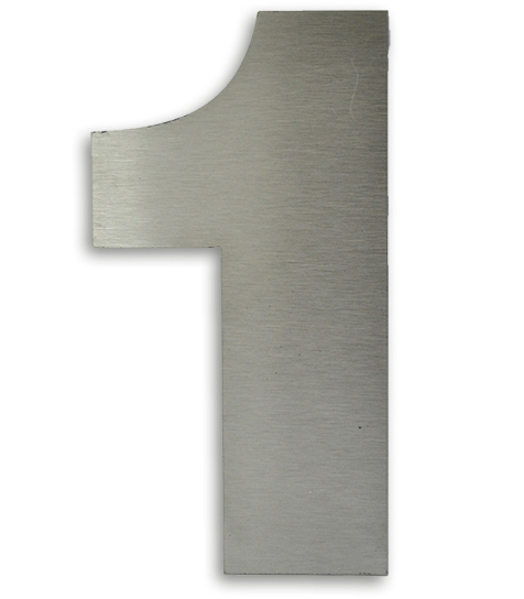 NUMERO CLASICO 1 DE 250 MM ACERO INOXIDABLE