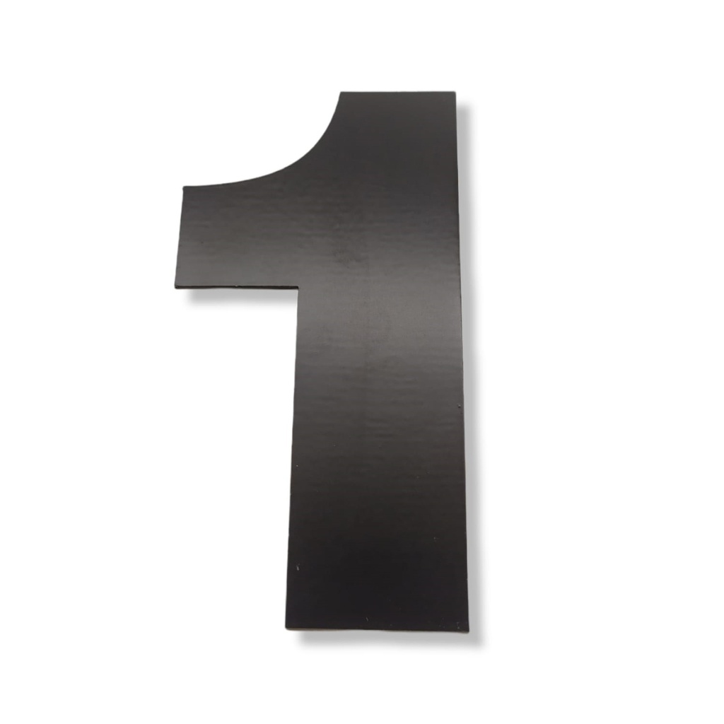 NUMERO CLASICO 1 DE 250 mm NEGRO x1u.