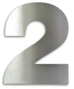 NUMERO CLASICO 2 DE 150 MM ACERO INOXIDABLE