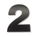 NUMERO CLASICO 2 DE 150 mm NEGRO x1u.