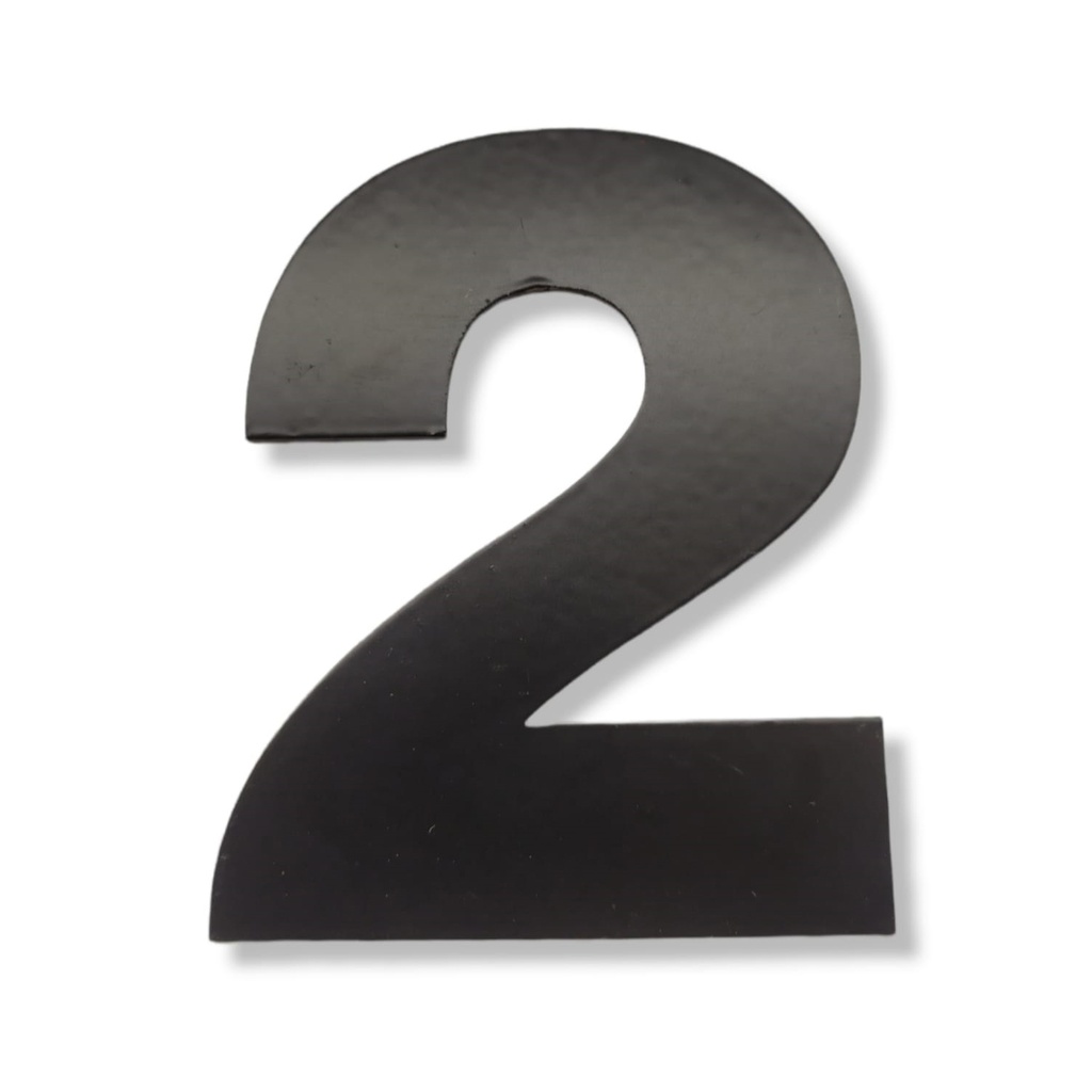 NUMERO CLASICO 2 DE 250 mm NEGRO x1u.