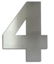 NUMERO CLASICO 4 DE 250 MM ACERO INOXIDABLE