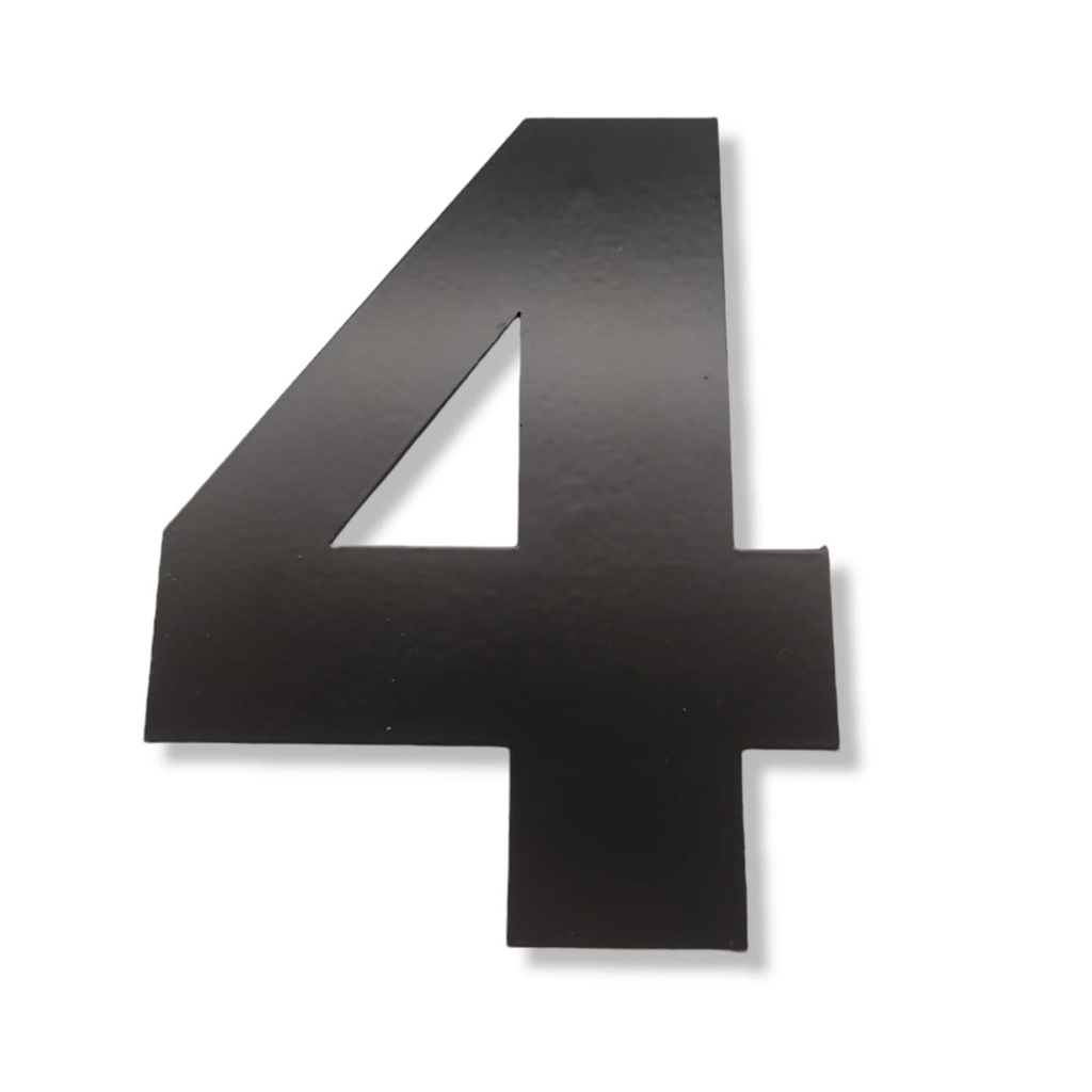 NUMERO CLASICO 4 DE 250 mm NEGRO x1u.