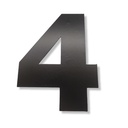 NUMERO CLASICO 4 DE 250 mm NEGRO x1u.