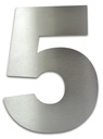 NUMERO CLASICO 5 DE 250 MM ACERO INOXIDABLE
