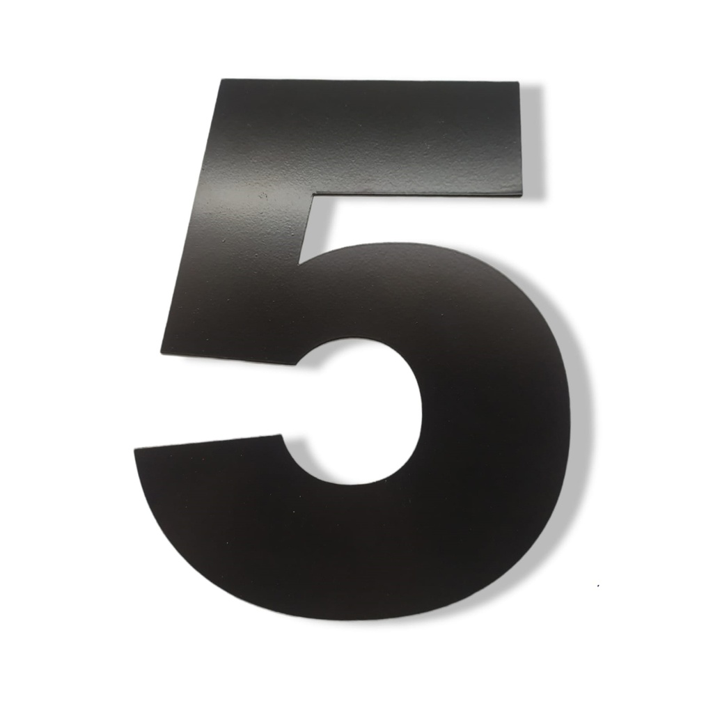 NUMERO CLASICO 5 DE 250 mm NEGRO x1u.