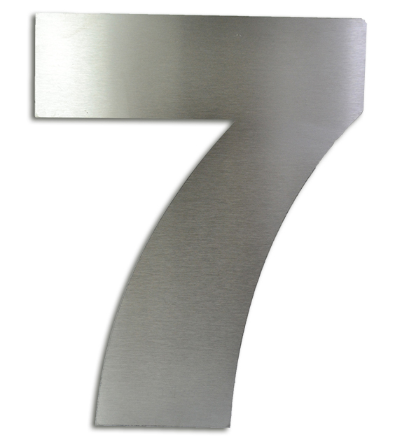 NUMERO CLASICO 7 DE 150 MM ACERO INOXIDABLE
