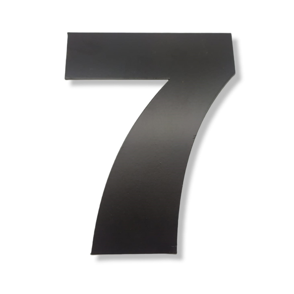 NUMERO CLASICO 7 DE 150 mm NEGRO x1u.