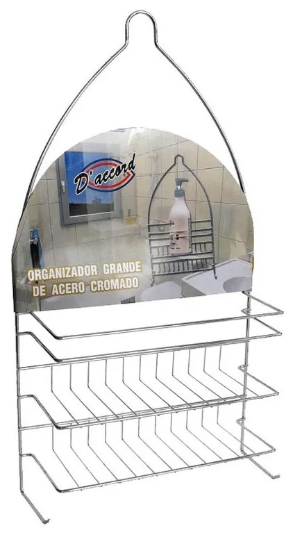 ORGANIZADOR P/DUCHA GRANDE ACERO CROMADO