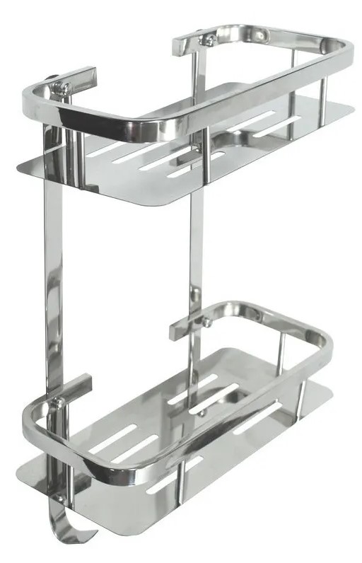 ORGANIZADOR RECTANGULAR 2 ESTANTES ACERO INOXIDABLE