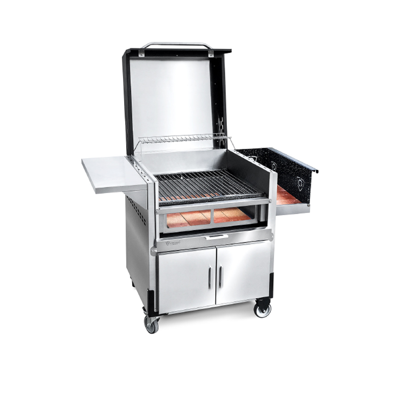 PARRILLA ARAUCARIA 60cm A LEÑA C/MUEBLE CARRITO C/TAPA x1u.