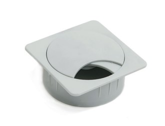 PASACABLE CUADRADO CON TAPA GIRATORIA 60Ø NEGRO