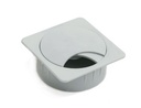 PASACABLE CUADRADO CON TAPA GIRATORIA 60Ø NEGRO