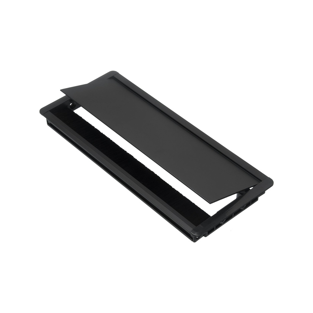 PASACABLE RECTANGULAR NEGRO CIERRE LENTO x1u.