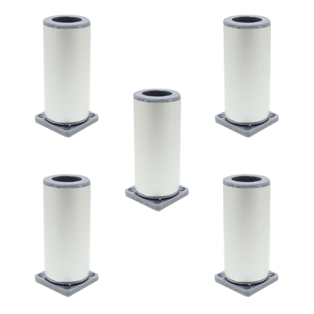 PATA ALUMINIO ANODIZADA BASE REGULABLE 100MM PACK X 5u.