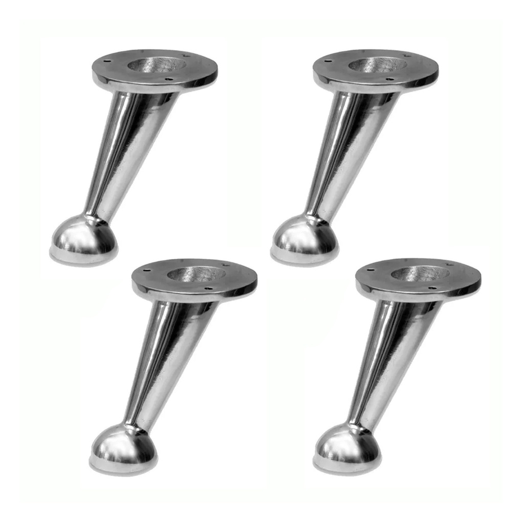 PATA ALUMINIO BOCHA PULIDA PACK X 4u.