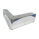 PATA ALUMINIO TACO CORTO 50mm PULIDA  x1u.