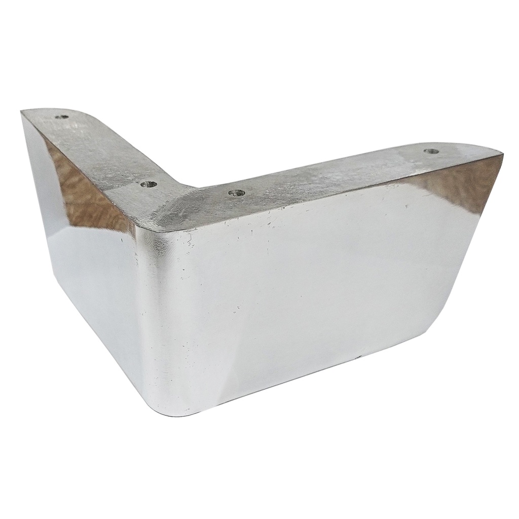 PATA ALUMINIO TACO LARGO 100mm PULIDO  x1u.