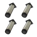 PATA CILINDRICA 10 CM REGULABLE INOX. PACK X 4u.