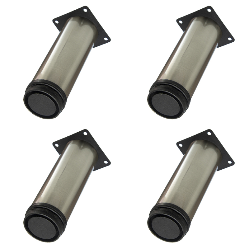 PATA CILINDRICA 15 CM REGULABLE INOX. PACK X 4u.