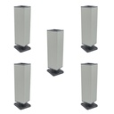PATA CUADRADA 100mm ALUMINIO ANOD. 40x40 REGULABLE PACK X 5u.