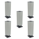 PATA CUADRADA 150mm ALUMINIO ANOD. 40X40 REGULABLE PACK X 5u.