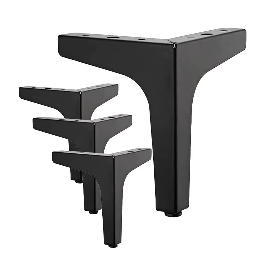 PATA MUEBLE SILLON L METAL ANTIDESLIZANTE PACK x 4u. NEGRO