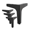 PATA MUEBLE SILLON L METAL ANTIDESLIZANTE PACK x 4u. NEGRO