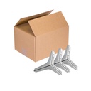 PATA P/ SILLON-MUEBLE HIERRO CROMADO ANTIDESLIZANTE 13cm x100u.