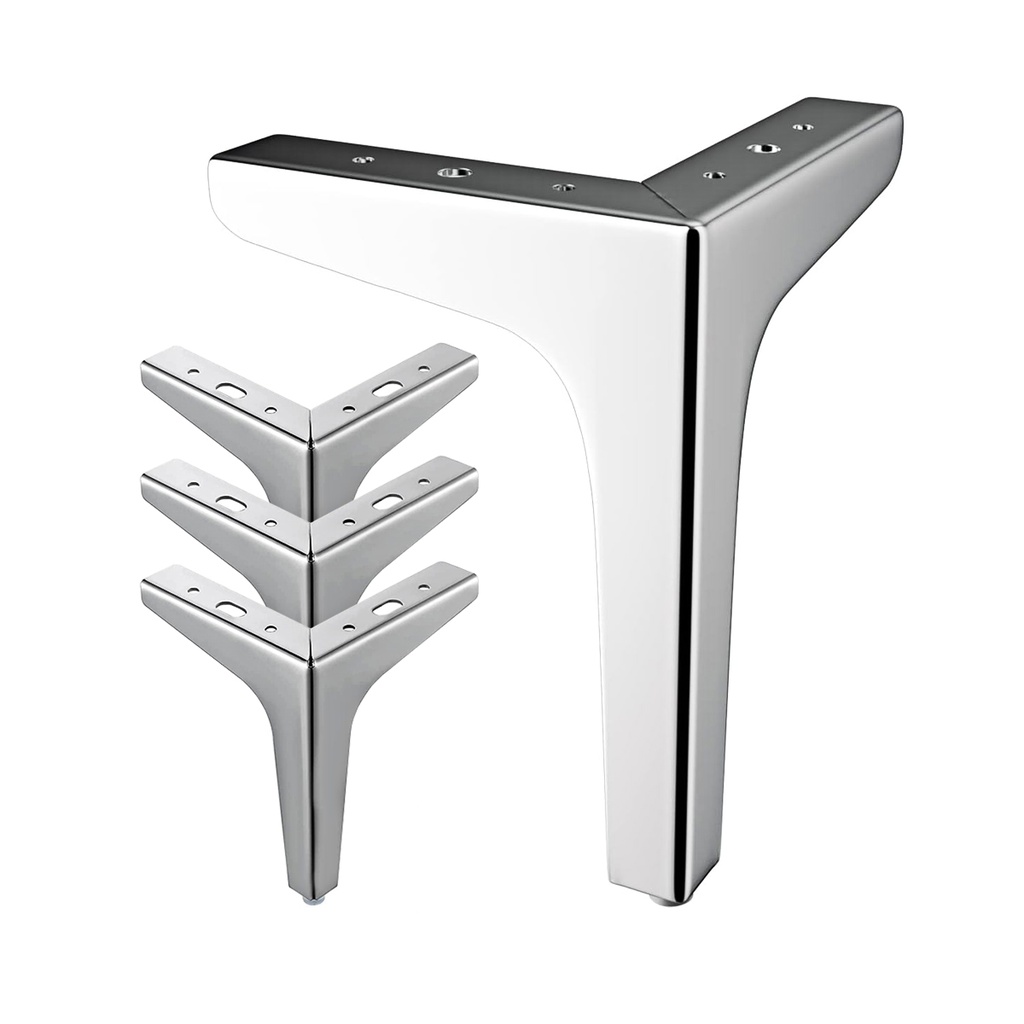 PATA MUEBLE SILLON L METAL ANTIDESLIZANTE PACK x4u.