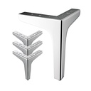 PATA MUEBLE SILLON L METAL ANTIDESLIZANTE PACK x4u.