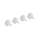 PATIN PVC BLANCO CON CLAVO SIMPLE 16mm