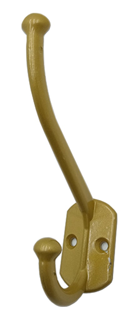 PERCHA CHICA DOBLE PINTADA OCRE x 1u.