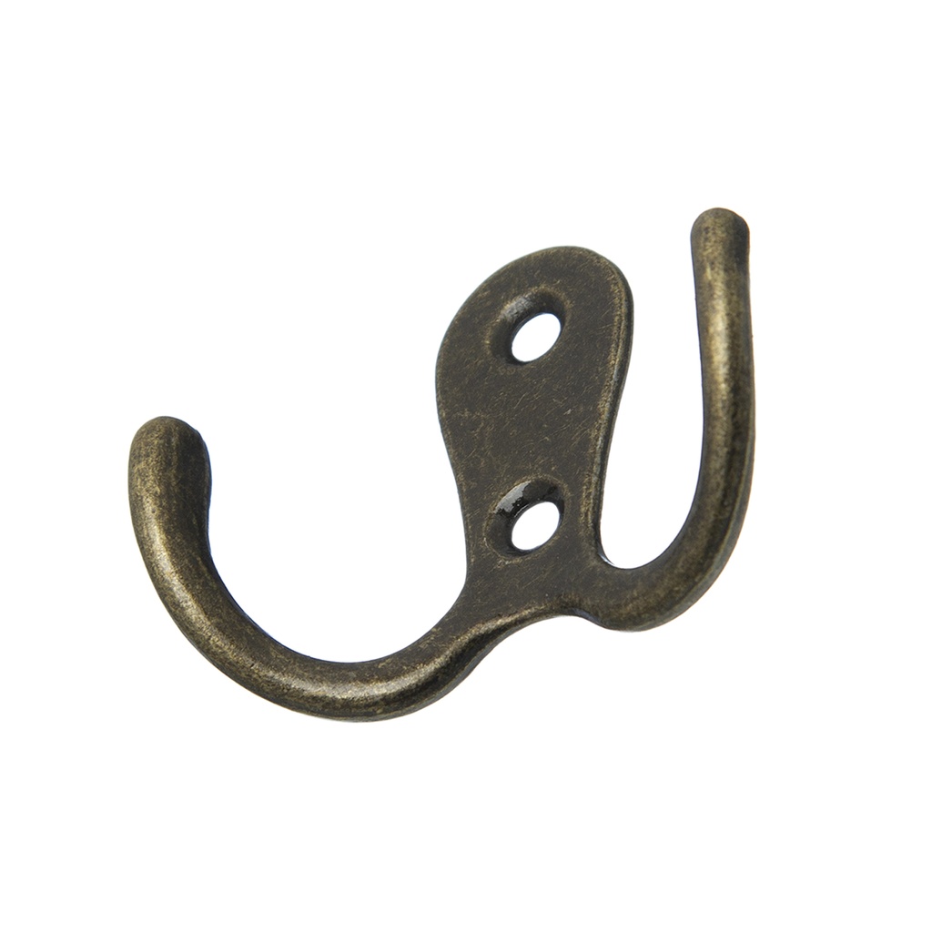 PERCHA DOBLE BRONCE VIEJO