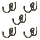 PERCHA DOBLE BRONCE VIEJO PACK X 5u.
