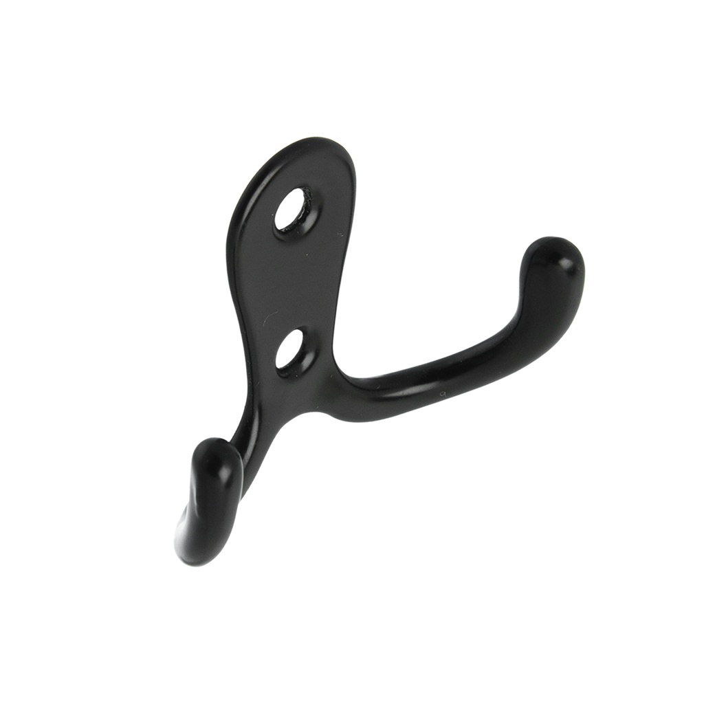 PERCHA DOBLE HORIZONTAL NEGRA