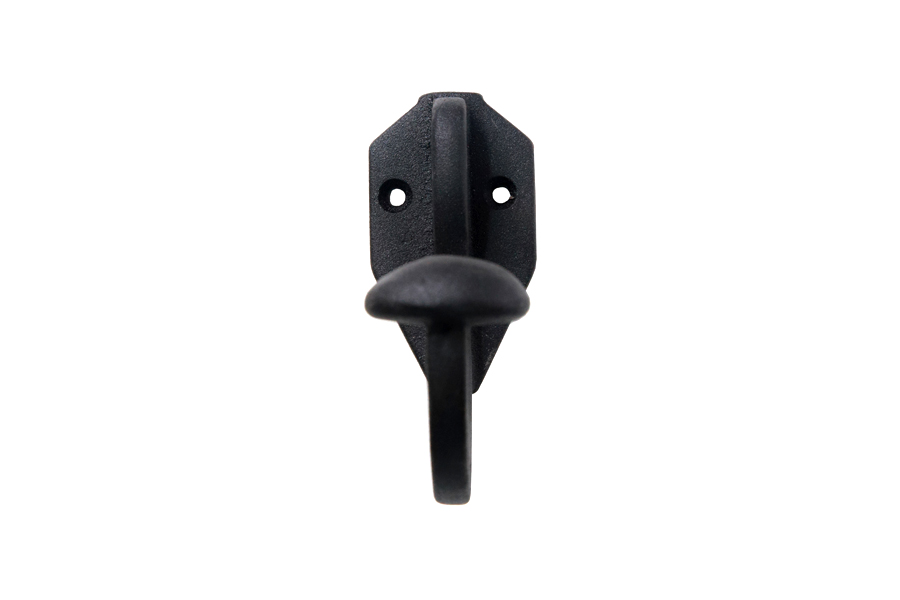 PERCHA RUSTICA GRANDE SIMPLE PINTADA NEGRA x1u.
