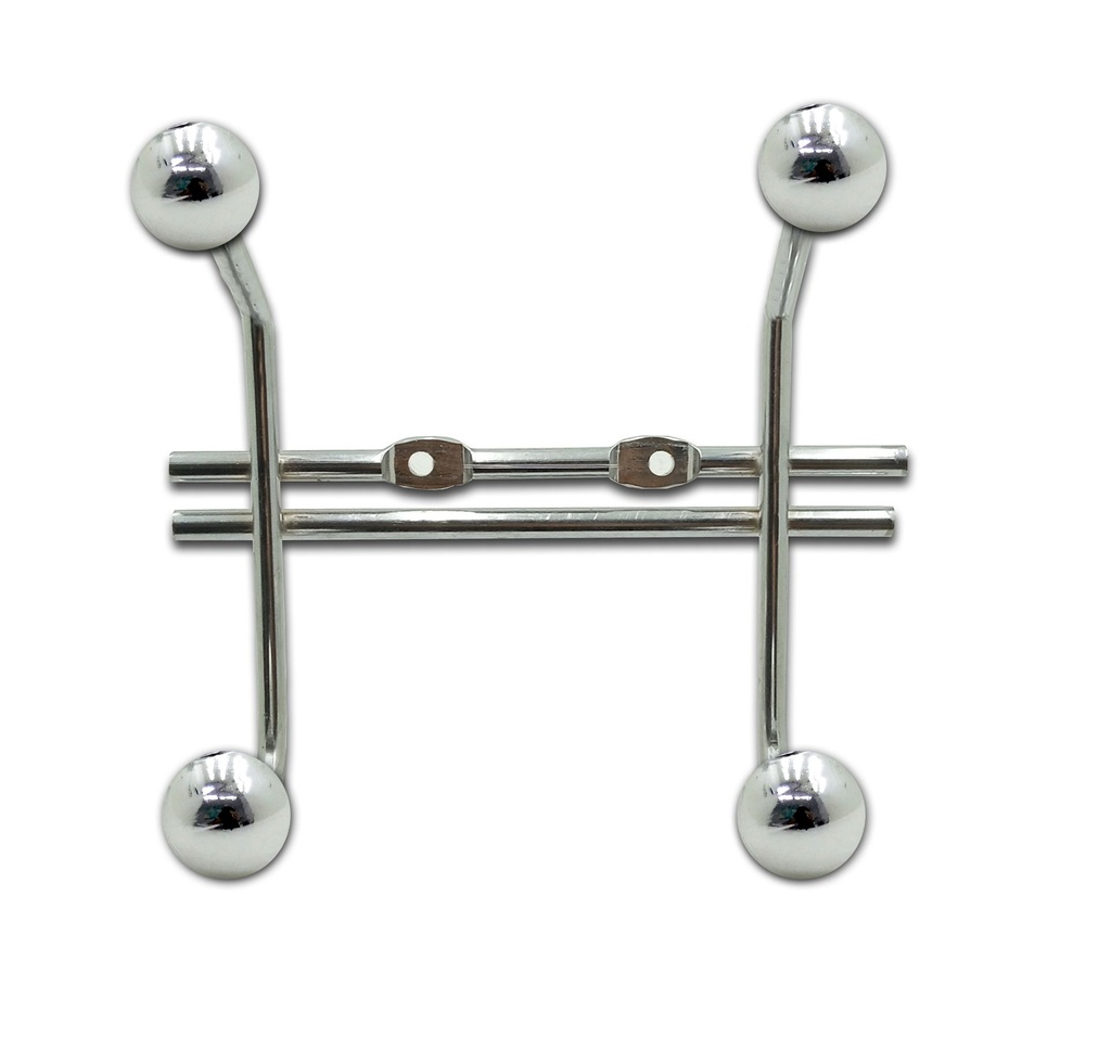 PERCHERO TIPO EUROPEO x 2 CROMADO x1u.