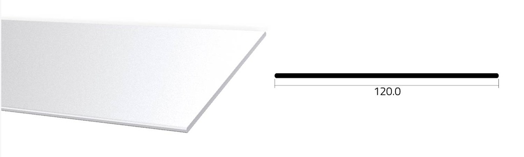 PERFIL ALUMINIO PLANO P120 120x1.5mm x3mts