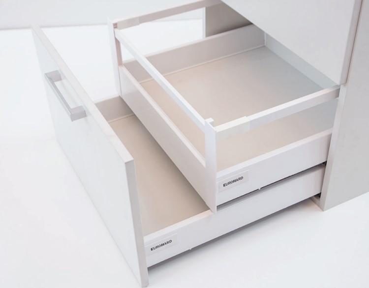 PERFIL FRONTAL INFERIOR CAJON INTERNO 1100mm BLANCO