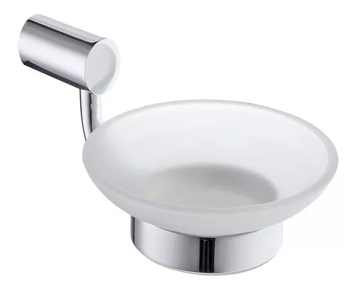 PORTA JABONERA VIDRIO NET CROMO x1u.