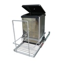 PORTA RESIDUOS ACERO INOXIDABLE CON CANASTO 2002/AC