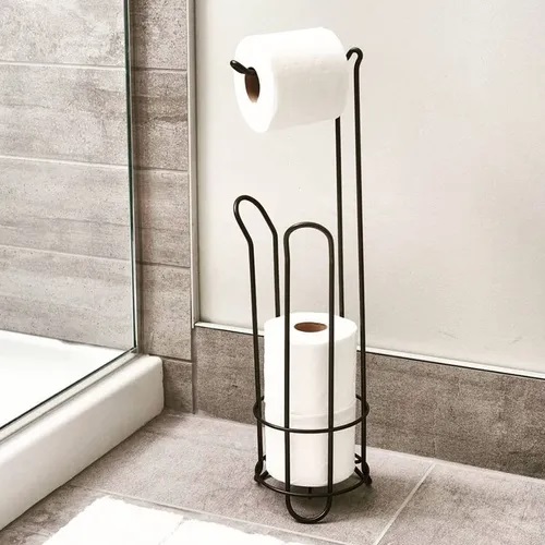 PORTARROLLO DE PIE Y RESERVA NEGRO